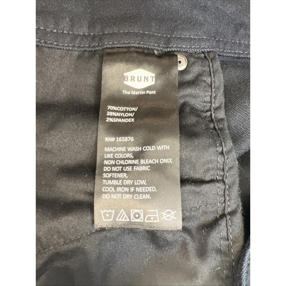 BRUNT Martin Work Pant 44x30 Black Stretch DWR Durable Workwear Reinforced Cuff - Picture 5 of 16
